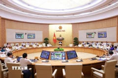 Phiên họp Chính phủ thường kỳ tháng 9 năm 2025, trực tuyến đến các địa phương. (Ảnh: Dương Giang/TTXVN)