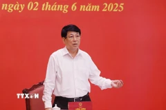 Chủ tịch nước Lương Cường phát biểu chỉ đạo. (Ảnh: Lâm Khánh/TTXVN)