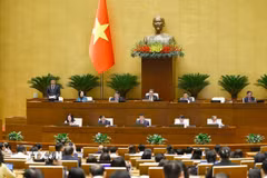 Phó Chủ tịch Quốc hội Vũ Hồng Thanh phát biểu tại phiên thảo luận về kết quả thực hiện kế hoạch phát triển kinh tế-xã hội năm 2025. (Ảnh: Doãn Tấn/TTXVN)