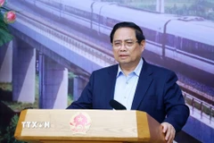 Thủ tướng Phạm Minh Chính chủ trì phiên họp thứ bảy của Ban Chỉ đạo các công trình trọng điểm, dự án quan trọng quốc gia lĩnh vực đường sắt. (Ảnh: Dương Giang/TTXVN)