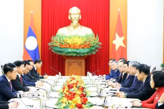 Tổng Bí thư Tô Lâm tiếp Tổng Bí thư, Chủ tịch nước Lào Thongloun Sisoulith. (Ảnh: Thống Nhất/TTXVN)