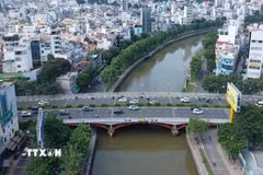 Diện mạo của nhiều tuyến đường trên địa bàn phường Phú Nhuận, Thành phố Hồ Chí Minh, đã thay đổi căn bản. (Ảnh: Hữu Duyên/TTXVN)