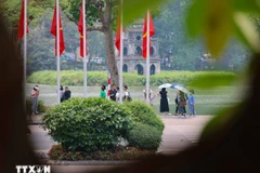 Không khí của Hà Nội ở mức trung bình. (Nguồn: TTXVN)