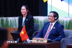 Thủ tướng Phạm Minh Chính phát biểu tại phiên Đối thoại của lãnh đạo ASEAN với thanh niên ASEAN. (Ảnh: Dương Giang/TTXVN)