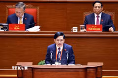 Đồng chí Đặng Văn Dũng, Phó Trưởng Ban Nội chính Trung ương, trình bày tham luận “Tiếp tục đẩy mạnh, kiên quyết, kiên trì đấu tranh ngăn chặn, đẩy lùi tham nhũng, lãng phí, tiêu cực”. (Ảnh: TTXVN)