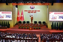 Phiên thảo luận tại hội trường về các văn kiện Đại hội, chiều 21/1. (Ảnh: TTXVN)