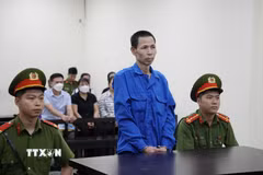 Bị cáo Cao Văn Hùng tại phiên tòa. (Ảnh: Kim Anh/TTXVN)