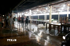 Hiện trường vụ tai nạn. (Ảnh: CTV - TTXVN)