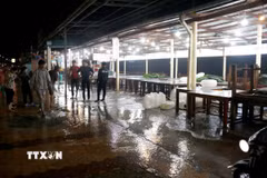 Hiện trường vụ tai nạn. (Ảnh: CTV - TTXVN)