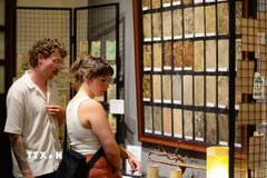 Du khách tham quan tịa 