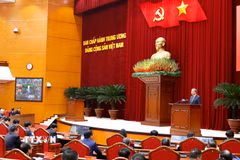Tổng Bí thư Tô Lâm phát biểu chỉ đạo tại Hội nghị toàn quốc tổng kết công tác phòng chống tham nhũng, lãng phí, tiêu cực nhiệm kỳ Đại hội XIII của Đảng. (Ảnh: Thống Nhất/ TTXVN)