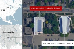 Vị trí trường nơi xảy ra vụ xả súng. (Nguồn: BBC)