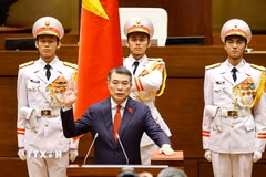 Thủ tướng Chính phủ Lê Minh Hưng tuyên thệ nhậm chức. (Ảnh: Dương Giang/ TTXVN)