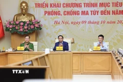 Thủ tướng Phạm Minh Chính chủ trì Hội nghị triển khai Chương trình mục tiêu quốc gia phòng, chống ma túy đến năm 2030. (Ảnh: Dương Giang/TTXVN)
