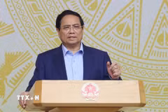 Thủ tướng Phạm Minh Chính kết luận Hội nghị triển khai Chương trình mục tiêu quốc gia phòng, chống ma tuý đến năm 2030. (Ảnh: Dương Giang/TTXVN)
