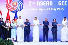 Thủ tướng Phạm Minh Chính cùng lãnh đạo các nước ASEAN và GCC tại Hội nghị Cấp cao ASEAN-GCC lần thứ hai. (Ảnh: Dương Giang/TTXVN)
