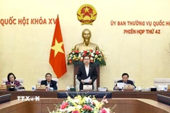 Chủ tịch Quốc hội Trần Thanh Mẫn phát biểu khai mạc phiên họp. (Ảnh: Doãn Tấn/ TTXVN)