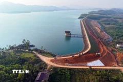 Hồ Kẻ Gỗ có dung tích 345 triệu m3, khi hoàn thành nâng cấp sẽ nâng cao khả năng an toàn. (Ảnh: Hữu Quyết/TTXVN)