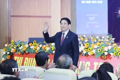 Chủ tịch nước Lương Cường dự Lễ kỷ niệm Ngày Nhà giáo Việt Nam (20/11) và Đại hội Thi đua yêu nước ngành Giáo dục lần thứ 8. (Ảnh: Lâm Khánh/TTXVN)