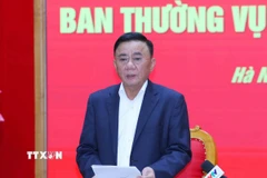 Đồng chí Trần Cẩm Tú, Ủy viên Bộ Chính trị, Thường trực Ban Bí thư, Bí thư Đảng ủy các cơ quan Đảng Trung ương phát biểu chỉ đạo hội nghị. (Ảnh: Phương Hoa/TTXVN)
