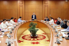 Tổng Bí thư Tô Lâm, Trưởng Tiểu ban Nhân sự Đại hội XIV của Đảng phát biểu tại Phiên họp lần thứ tư. (Ảnh: An Đăng/TTXVN)