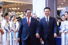 Thủ tướng Phạm Minh Chính dự Lễ khai mạc Hội nghị Bộ trưởng Số ASEAN (ADGMIN) lần thứ 6. (Ảnh: Dương Giang/TTXVN)