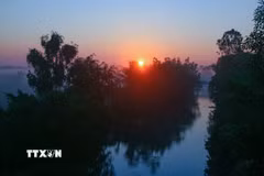 Vẻ đẹp mộc mạc của vùng quê sông nước Cần Thơ. (Ảnh: Duy Khương/TTXVN)