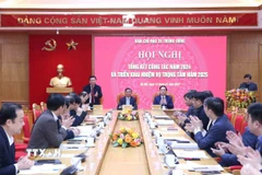 Quang cảnh hội nghị tổng kết công tác năm 2024 và triển khai nhiệm vụ trọng tâm năm 2025 của Ban Chỉ đạo 35 Trung ương. (Ảnh: Phương Hoa/TTXVN)