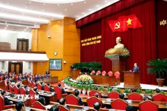 Tổng Bí thư Tô Lâm phát biểu bế mạc Hội nghị lần thứ 14 Ban Chấp hành Trung ương Đảng khóa XIII. (Ảnh: Thống Nhất/TTXVN)