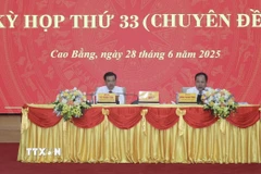 Chủ tọa Kỳ họp. (Ảnh: Chu Hiệu/TTXVN)