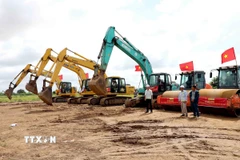 Dự án nhà máy đốt chất thải rắn phát điện công nghệ hiện đại với tổng vốn đầu tư hơn 1.550 tỷ đồng được xây dựng tại xã Thụy Trình, huyện Thái Thụy. (Ảnh: Thế Duyệt/TTXVN)