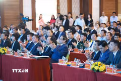 Thủ tướng Phạm Minh Chính dự Hội nghị Xúc tiến đầu tư tỉnh Thanh Hóa năm 2026. (Ảnh: Dương Giang/TTXVN)