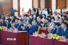 Thủ tướng Phạm Minh Chính dự Hội nghị Xúc tiến đầu tư tỉnh Thanh Hóa năm 2026. (Ảnh: Dương Giang/TTXVN)