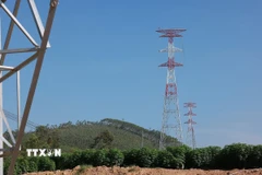 Dự án Đường dây 500kV Lào Cai-Vĩnh Yên đang thi công trên địa bàn xã Thái Hòa, tỉnh Phú Thọ. (Ảnh: Dương Giang/TTXVN)