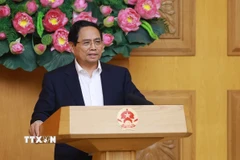 Thủ tướng Phạm Minh Chính kết luận phiên họp thứ 22 của Ban Chỉ đạo Nhà nước các công trình, dự án quan trọng quốc gia, trọng điểm ngành giao thông vận tải. (Ảnh: Dương Giang/TTXVN)