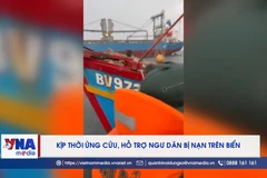 Cứu nạn kịp thời 11 thuyền viên trên 2 tàu cá gặp nạn ở vùng biển Vũng Tàu