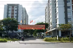 Khu chung cư nhà ở xã hội cho thuê Bệnh viện Ung bướu (phường Hòa Khánh, thành phố Đà Nẵng). (Ảnh: Quốc Dũng/TTXVN)