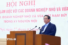 Thủ tướng Phạm Minh Chính phát biểu chỉ đạo. (Ảnh: Dương Giang/TTXVN)