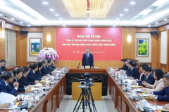 Tổng Bí thư Tô Lâm phát biểu chỉ đạo tại buổi làm việc. (Ảnh: Thống Nhất/TTXVN)