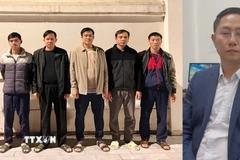 Các đối tượng bị bắt giữ. (Ảnh TTXVN phát)