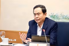 Chủ tịch Quốc hội Trần Thanh Mẫn, Đại biểu Quốc hội tỉnh Hậu Giang phát biểu. (Ảnh: Doãn Tấn/TTXVN)