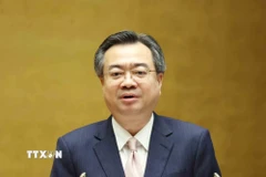 Đồng chí Nguyễn Thanh Nghị, Ủy viên Bộ Chính trị, Bí thư Trung ương Đảng, Trưởng Ban Chính sách, Chiến lược Trung ương quán triệt nội dung trọng tâm của Nghị quyết số 79-NQ/TW về phát triển kinh tế Nhà nước. (Ảnh: Phương Hoa/TTXVN)