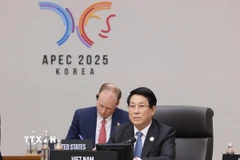 Chủ tịch nước Lương Cường dự Hội nghị Cấp cao Diễn đàn Hợp tác kinh tế châu Á-Thái Bình Dương (APEC) lần thứ 32. (Ảnh: Lâm Khánh/TTXVN)