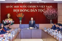 Chủ tịch Quốc hội Trần Thanh Mẫn phát biểu. (Ảnh: Doãn Tấn/TTXVN)
