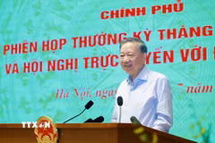 Tổng Bí thư, Chủ tịch nước Tô Lâm phát biểu chỉ đạo. (Ảnh: Dương Giang/TTXVN)
