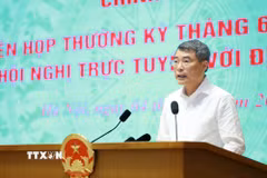 Thủ tướng Lê Minh Hưng phát biểu khai mạc. (Ảnh: Dương Giang/TTXVN)