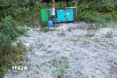 Nghệ An: Băng giá xuất hiện tại xã biên giới Na Ngoi