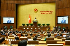 Chủ tịch Quốc hội Trần Thanh Mẫn phát biểu bế mạc Kỳ họp thứ 10, Quốc hội khóa XV. (Ảnh: Doãn Tấn/TTXVN)