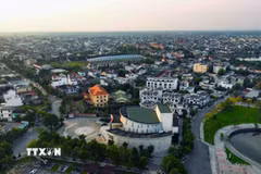 Phường Đông Hà, tỉnh Quảng Trị nhìn từ trên cao. (Ảnh: Vũ Sinh/TTXVN)