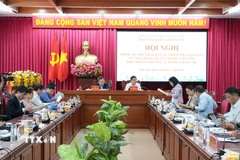 Quang cảnh hội nghị thông qua dự thảo Báo cáo kết quả kiểm tra, giám sát năm 2026 đối với Ban Thường vụ Tỉnh ủy Đắk Lắk. (Ảnh: Ngọc Minh/TTXVN)